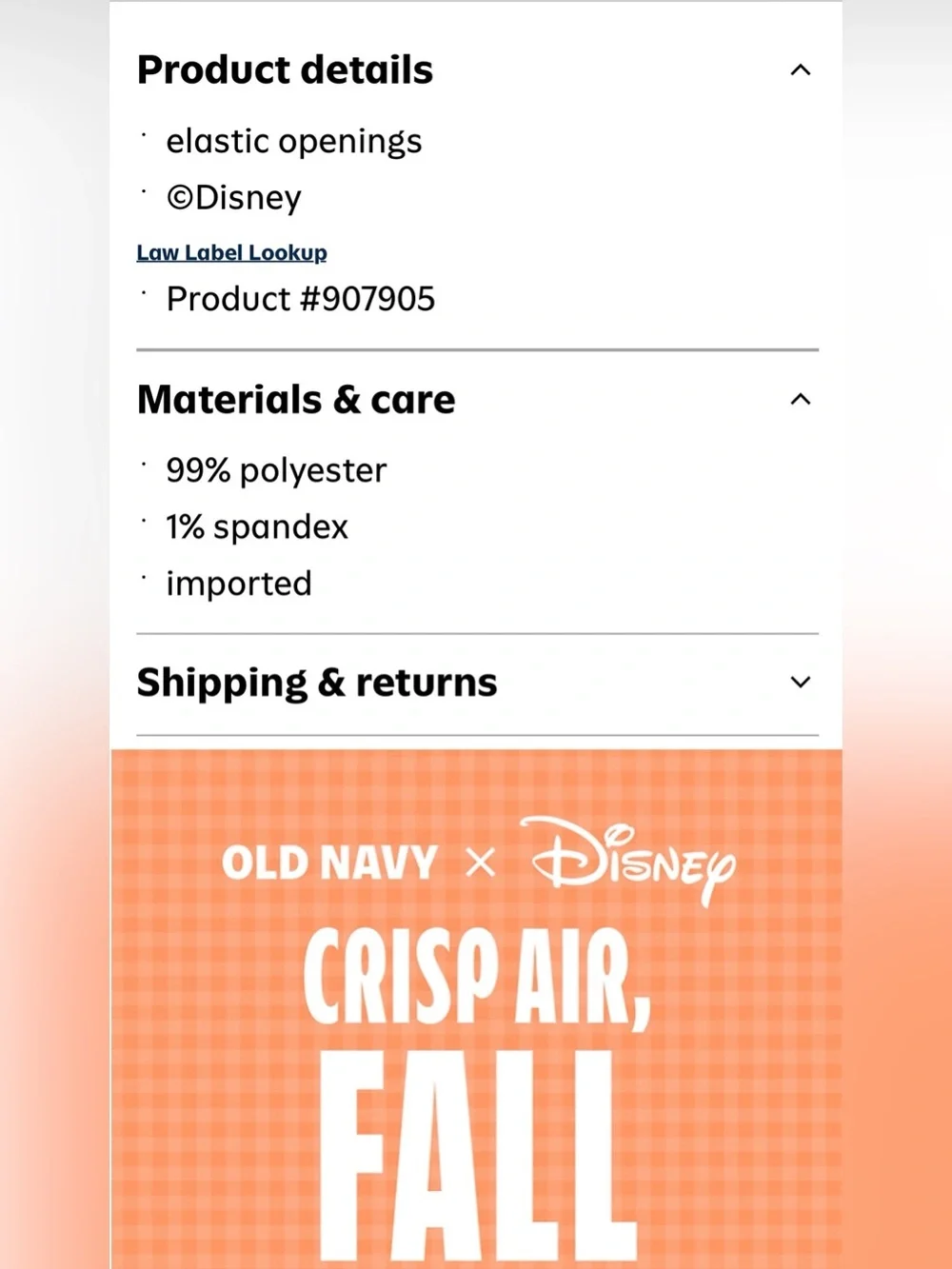 Disney Cozy Orange & Black Pom-Trim Gripper Socks